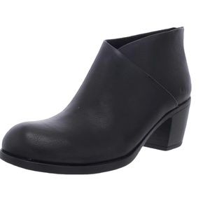 Boc Womens Black Cushioned Stacked Heel Zip-up Booties 6.5